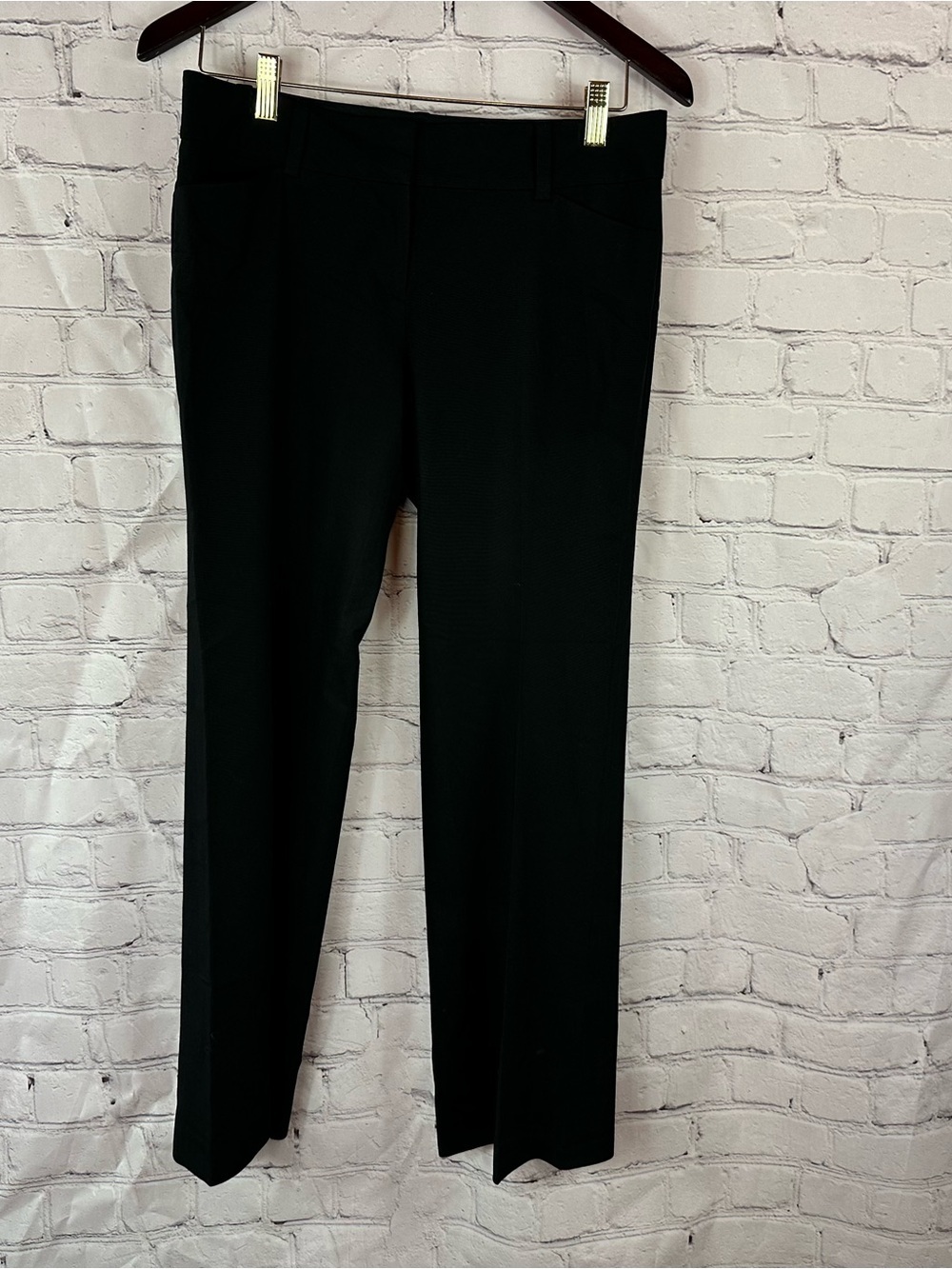 Ann Taylor Black Straight-Leg Trousers
